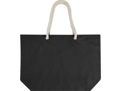 Florida пляжная эко-сумка из переработанного материала, сертифицированного по стандарту GRS, плотностью 270 г/м² 18L - сплошной черный / сплошной черный