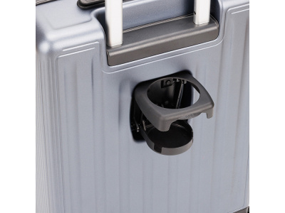 Чемодан TORBER БАЙКАЛ, тёмно-серый металлик, поликарбонат, 37,5 x 20 х 54 см, 37 л , размер S
