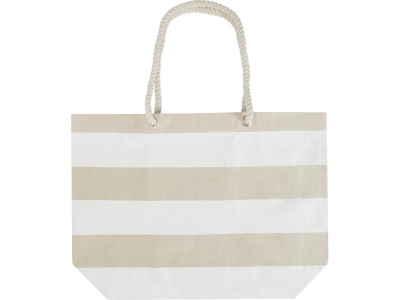 Florida пляжная эко-сумка из переработанного материала, сертифицированного по стандарту GRS, плотностью 270 г/м² 18L - Натуральный / Белый