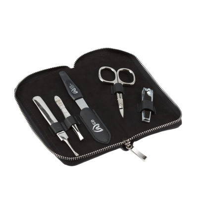 Маникюрный набор GD, 5 пр. Футляр: искусcтвенная кожа, цвет черный