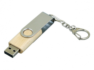 Флешка промо поворотный механизм, 64 Гб, натуральный , размер 64ГБ