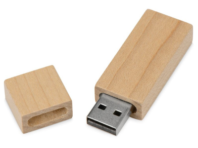 Флеш-карта USB 2.0 16 Gb Woody с магнитным колпачком, натуральный , размер 16ГБ