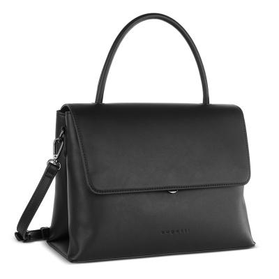 Сумка женская BUGATTI ИЛЬВА | ILVA, черная, полиуретан, 30,5х14х24,5 см