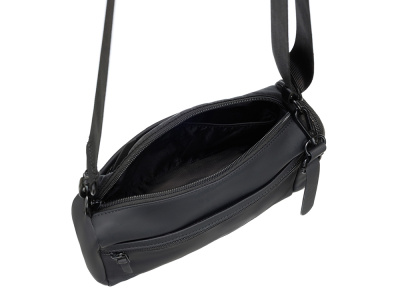 Сумка через плечо TORBER НОВА, черный, нейлон/полиэстер, 25 х 17 х 9,5 см