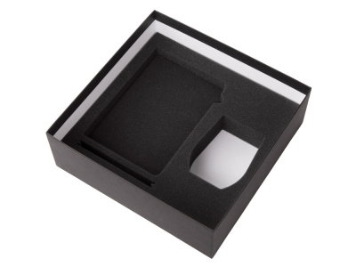 Подарочный набор c блокнотом C3, ручкой и термокружкой, темно-синий , размер магнитная обложка