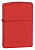 Зажигалка ZIPPO Classic с покрытием Red Matte, латунь/сталь, красная, матовая, 38x13x57 мм