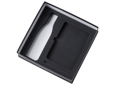 Подарочный набор с блокнотом С3, металлической ручкой и термобутылкой, красный , размер магнитная обложка