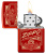 Зажигалка ZIPPO Classic с покрытием Metallic Red, латунь/сталь, красная, 38x13x57 мм