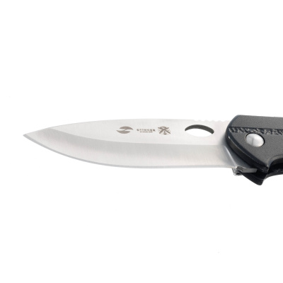 Нож складной Stinger, 95 мм (серебристый), материал рукояти:алюминий (чёрный)