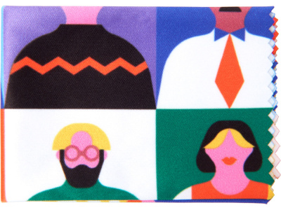 Салфетка для протирания очков с возможностью полноцветной печати