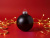 Стеклянный елочный шар Christmas bauble, черный металлик, с серебристым колпачком в черной коробке