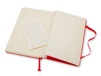 Записная книжка Moleskine Classic (в линейку) в твердой обложке, Large (13х21см), красный , размер A5