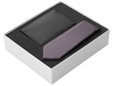 Подарочный набор Long River: обложка для паспорта, галстук (без лого Long River), белая коробка , размер Без лого