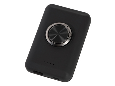 Магнитный беспроводной внешний аккумулятор MagnetIQ, 5000 mah, 10 W, черный (Р)