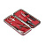 Маникюрный набор YES, 5 пр. Футляр: натуральная кожа, цвет красный