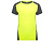Спортивная футболка Zolder женская, неоновый желтый/меланжевый черный , размер L