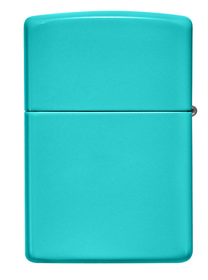 Зажигалка ZIPPO Classic с покрытием Flat Turquoise, латунь/сталь, бирюзовая, глянцевая, 38x13x57 мм