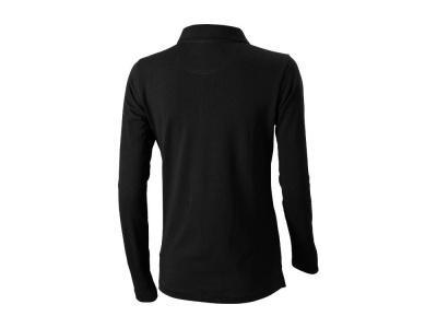 Рубашка поло Oakville женская с длинным рукавом, черный , размер S