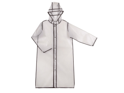 Дождевик Providence, прозрачный/черный с чехлом , размер M-L