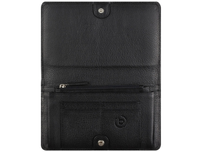 Кошелёк женский BUGATTI СУПЕР ЛЕДИ | LADY TOP, чёрный, натуральная воловья кожа, 19,5х2х11,2 см