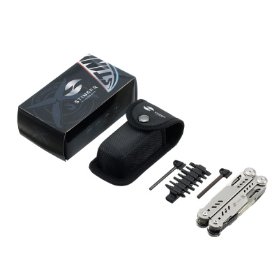 Мультитул Stinger, 110 х 27 мм, 23 функции, сталь, серебристый, в картонной коробке, в комплекте нейлоновый чехол