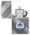 Зажигалка ZIPPO Gleaming Spade Design с покрытием Diagonal Weave, латунь/сталь, серебристая, матовая, 38x13x57 мм