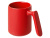 Кружка матовая с прямой ручкой Axio, 360 мл, красный