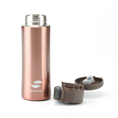 Термокружка Stinger, 0,35 л, сталь/пластик, бронзовый глянцевый, 8,4 x 7 x 21,2 см