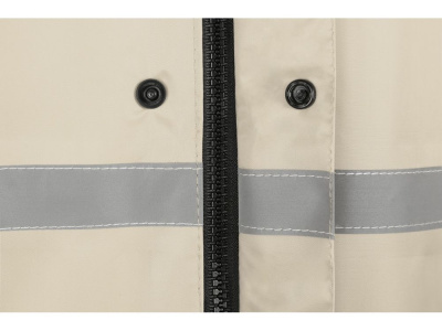 Длинный дождевик Lanai  из полиэстера со светоотражающей тесьмой, молочный , размер XL-2XL