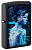 Зажигалка ZIPPO Cyborg Woman с покрытием Black Light, латунь/сталь, черная, матовая 38x13x57 мм