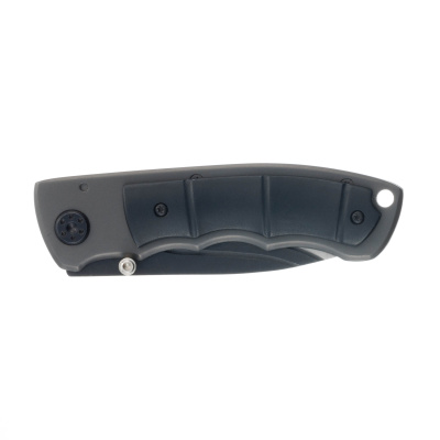 Нож складной Stinger, 80 мм (чёрно-серебристый), материал рукояти: алюминий (серо-чёрный)