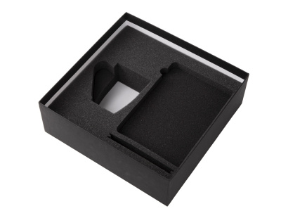 Подарочный набор c блокнотом C3, ручкой и кружкой, темно-синий , размер магнитная обложка