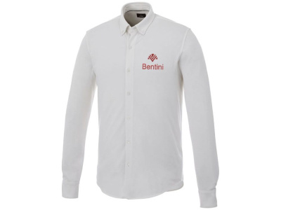 Мужская рубашка Bigelow из пике с длинным рукавом, белый , размер S