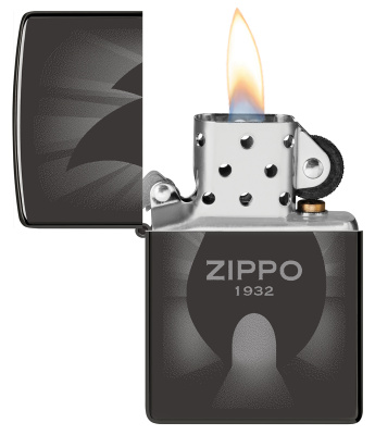 Зажигалка ZIPPO Radiant с покрытием High Polish Black, латунь/сталь, черная, глянцевая, 38x13x57 мм