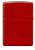 Зажигалка ZIPPO Classic с покрытием Metallic Red, латунь/сталь, красная, матовая, 38x13x57 мм