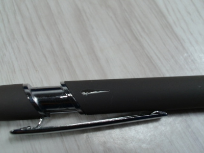 Ручка металлическая soft-touch шариковая со стилусом Sway, серый/серебристый (P)