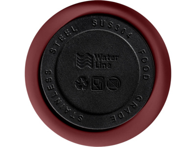 Вакуумная термокружка Waterline c кнопкой Guard, 400 мл, тубус, бургунди