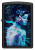Зажигалка ZIPPO Cyborg Woman с покрытием Black Light, латунь/сталь, черная, матовая 38x13x57 мм