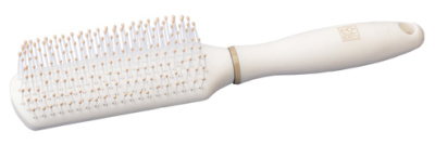 Щетка Dewal Beauty серия "Крем брюле" с пластиковым штифтом, прямоугольная