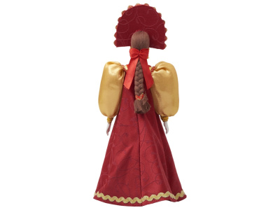 Подарочный набор: кукла фарфоровая, крем-мед, красный