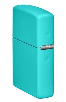 Зажигалка ZIPPO Classic с покрытием Flat Turquoise, латунь/сталь, бирюзовая, глянцевая, 38x13x57 мм