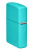Зажигалка ZIPPO Classic с покрытием Flat Turquoise, латунь/сталь, бирюзовая, глянцевая, 38x13x57 мм