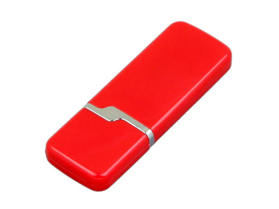 Флешка промо прямоугольной формы c оригинальным колпачком, 32 Гб, красный , размер 32ГБ