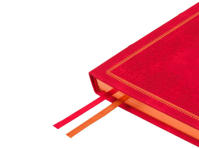 Ежедневник недатированный А4 Royal, красный с бронзовым срезом , размер A4