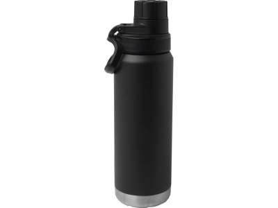 Бутылка для воды с вакуумной изоляцией Fortis/Фортис объемом 700 мл из меди и переработанной нержавеющей стали, сертифицированной по стандарту RCS, черный