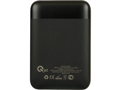 Внешний аккумулятор с быстрой зарядкой QC/PD CosmIQ, 10000 мАч, черный