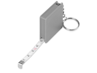 Брелок-рулетка Дюйм, 1 м., серый , размер 1м