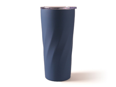 Подарочный набор FAMILY с термосом и термокружкой, темно-синий