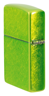 Зажигалка ZIPPO Logo с покрытием Lurid™, латунь/сталь, зеленая, глянцевая, 38x13x57 мм