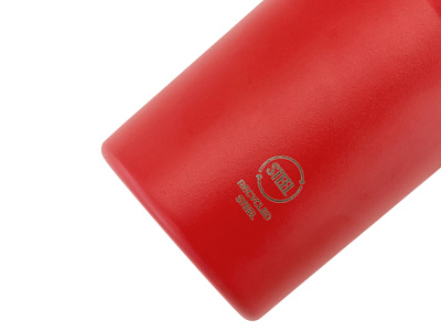 Термокружка Крэнстон с двойными стенками из переработанной нержавеющей стали, красный